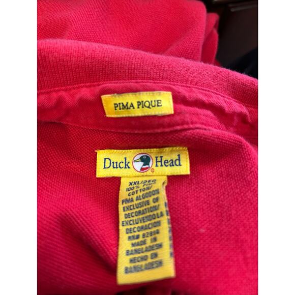 VTG 90s Duck Head Short Sleeve‎ Red Polo Shirt XXL - Picture 5 of 5